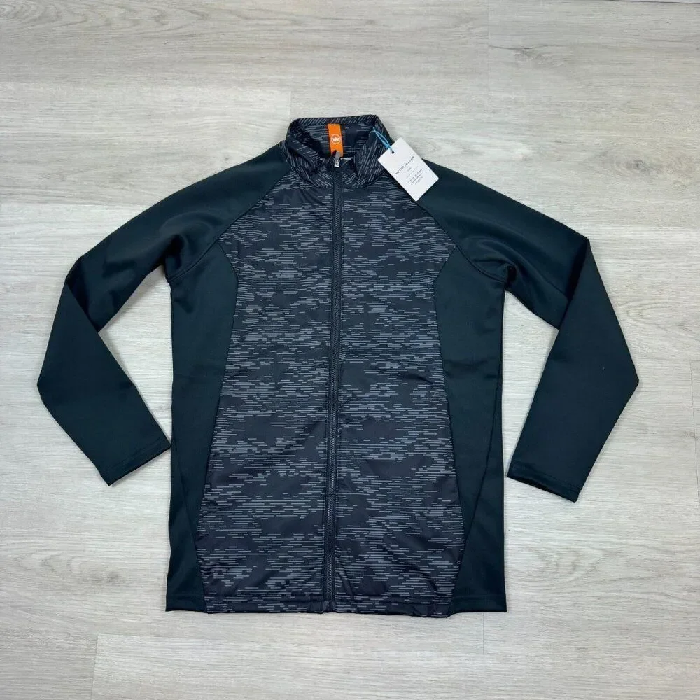 Peter Millar Boys Merge Hybrid‎ Jacket Size Large Black Full Zip